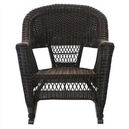 PROPATION W00201R-A-2 Espresso Rocker Wicker Chair - Set 2 PR330407